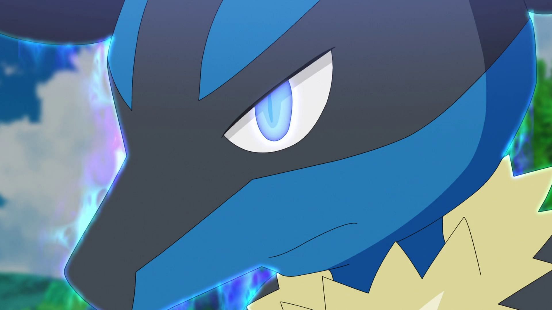 Lucario in the anime (Image via TPC)